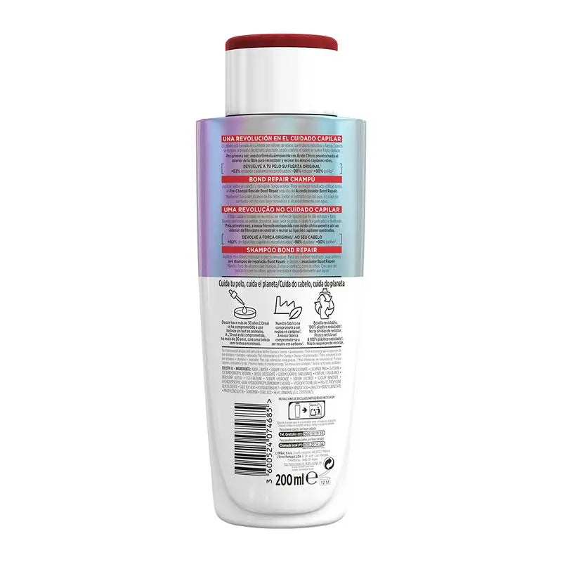 L'Oréal Paris Elvive Bond Repair Shampooing : Fortifiant, reconstruction en profondeur, 98% moins de casse