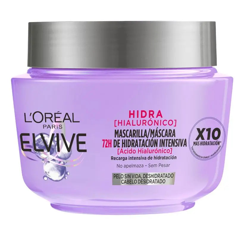 L'Oréal Paris Elvive Hydra Hyaluronic 72H Masque Hydratation Intensive 310 Ml