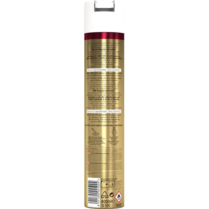 L'Oréal Paris Elnett Strong Hold Hairspray Cheveux colorés 400Ml