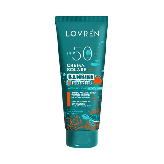 Lovrén Solaire Crème solaire Spf50+ Enfants et peaux sensibles, 200 ml