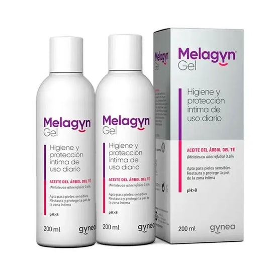 Gel hygiénique intime Melagyn, lot de 2 x 200 ml