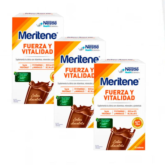 Meritene Strength & Vitality Chocolat Shake 3x15 Sachets, 30g