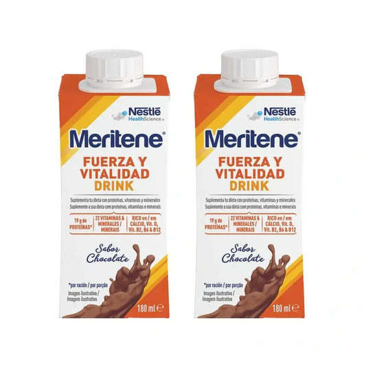 Meritene Strength & Vitality Drink Chocolate, 6X180 Ml, Pack Of 2