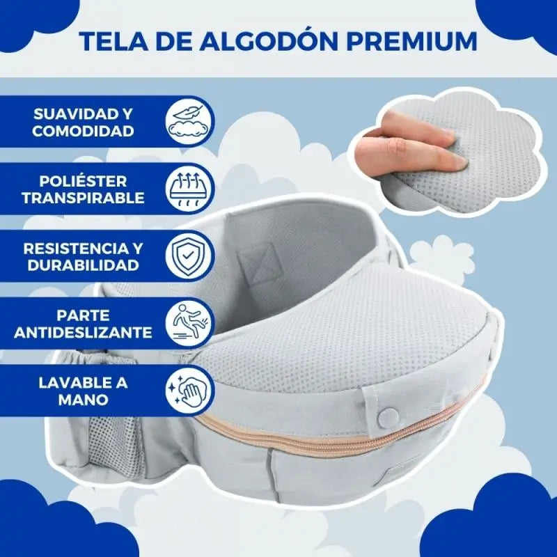 Porte-bébé Mobiclinic Moley 6 en 1 Gris