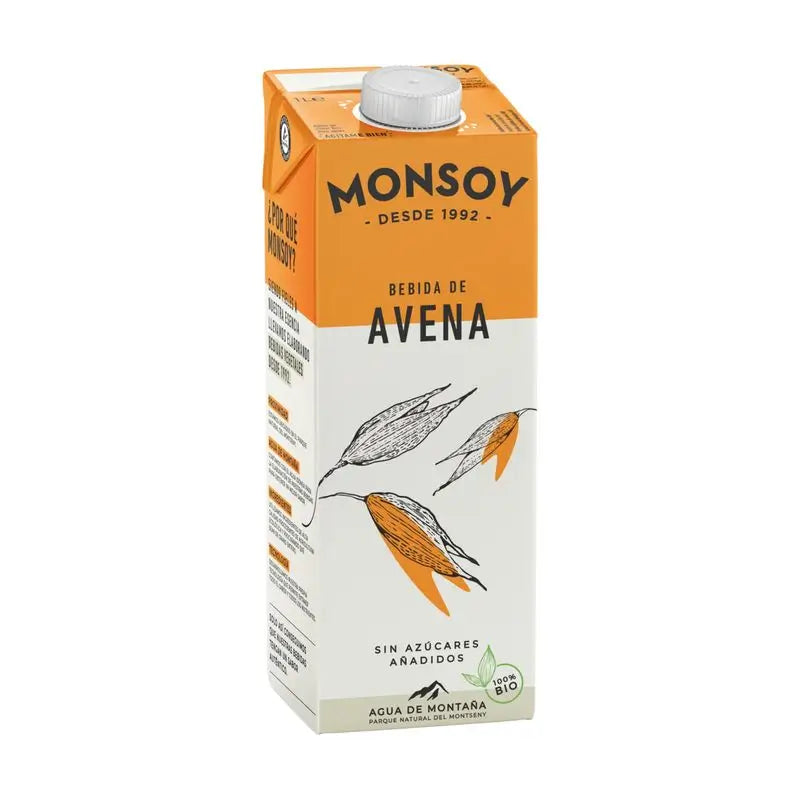 Monsoy Boisson végétale à l'avoine 1Lt 6Pcs Bio