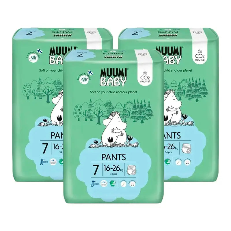 Couches d'apprentissage Moomin Baby Taille 7, 3 x 34 unités
