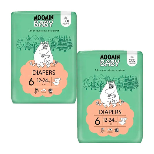Couches pour bébés Moomin Taille 6, 2 x 34 unités