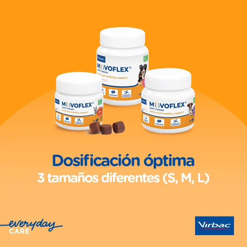 Movoflex Chondroprotecteur Petits Chiens Jusqu'à 15Kg, 30 Comprimés