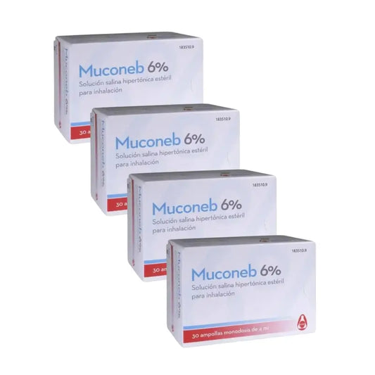 Muconeb 6% solution saline, 4X30 Ampoules
