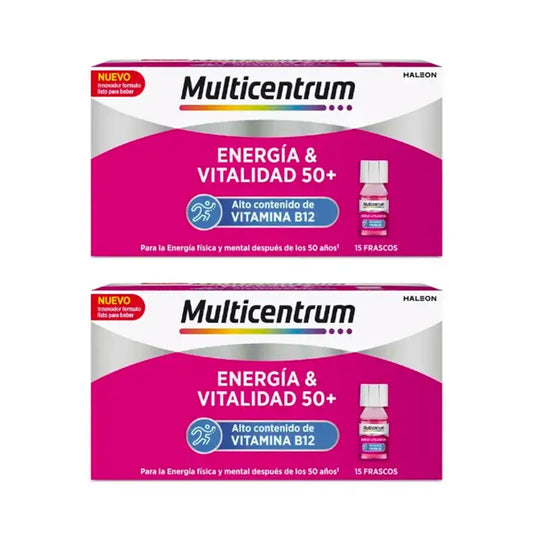 Multicentrum Energy & Vitality 50+ Pack 2 x 15 bouteilles