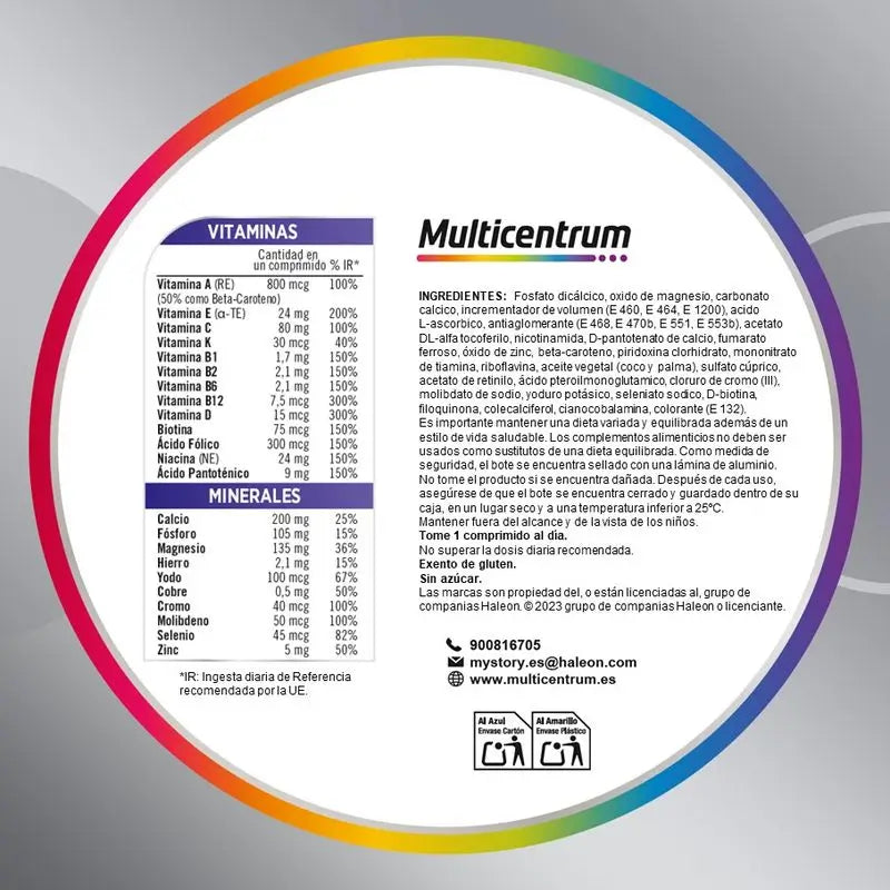 Multicentrum Men's 50+ Multivitamin, 30 Comprimés