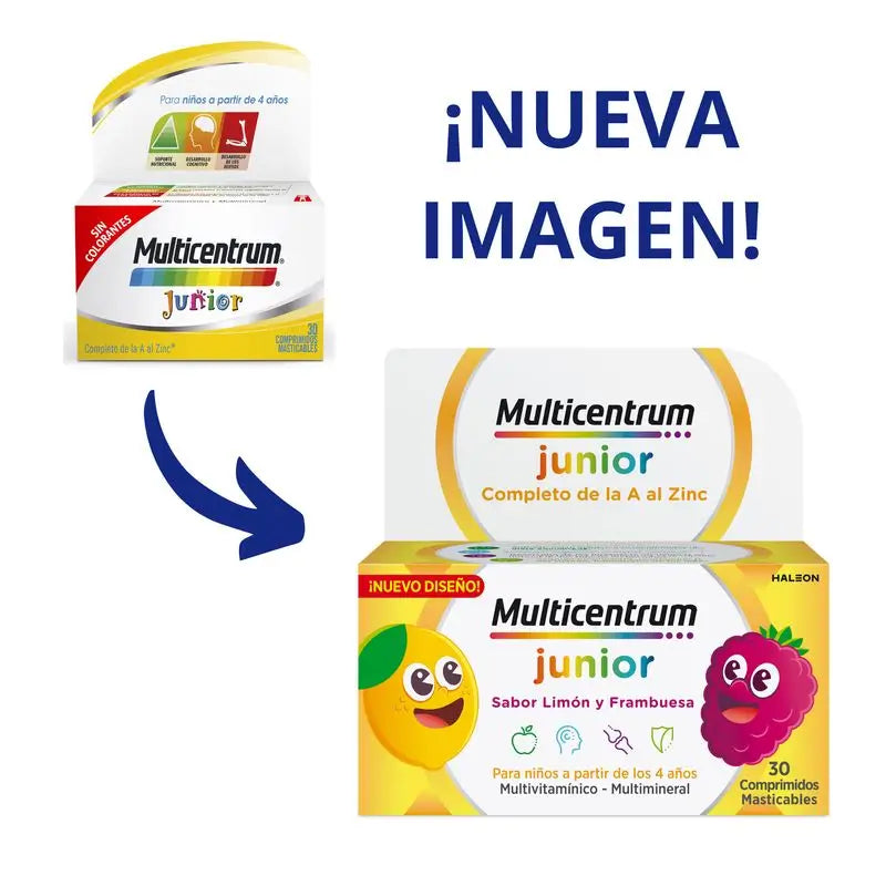 Multicentrum Junior Multivitamine + 4 ans, 30 comprimés