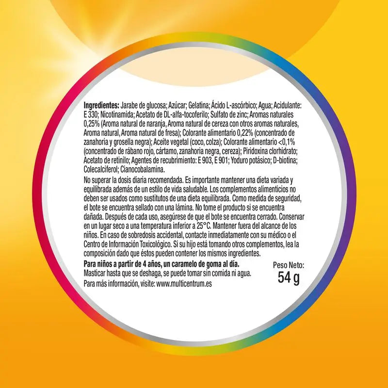 Multicentrum Vitagomis Junior Multivitamin for Children Cherry, Orange and Strawberry Flavour, 30 gummies