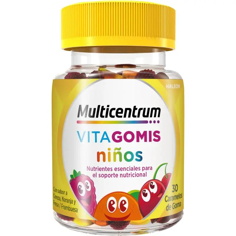 Multicentrum Vitagomis Junior Multivitamin for Children Cherry, Orange and Strawberry Flavour, 30 gummies
