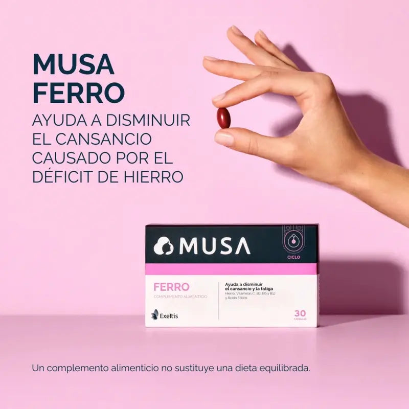 Musa Duplo Ferro Supplément Alimentaire en Fer , 2 x 30 gélules