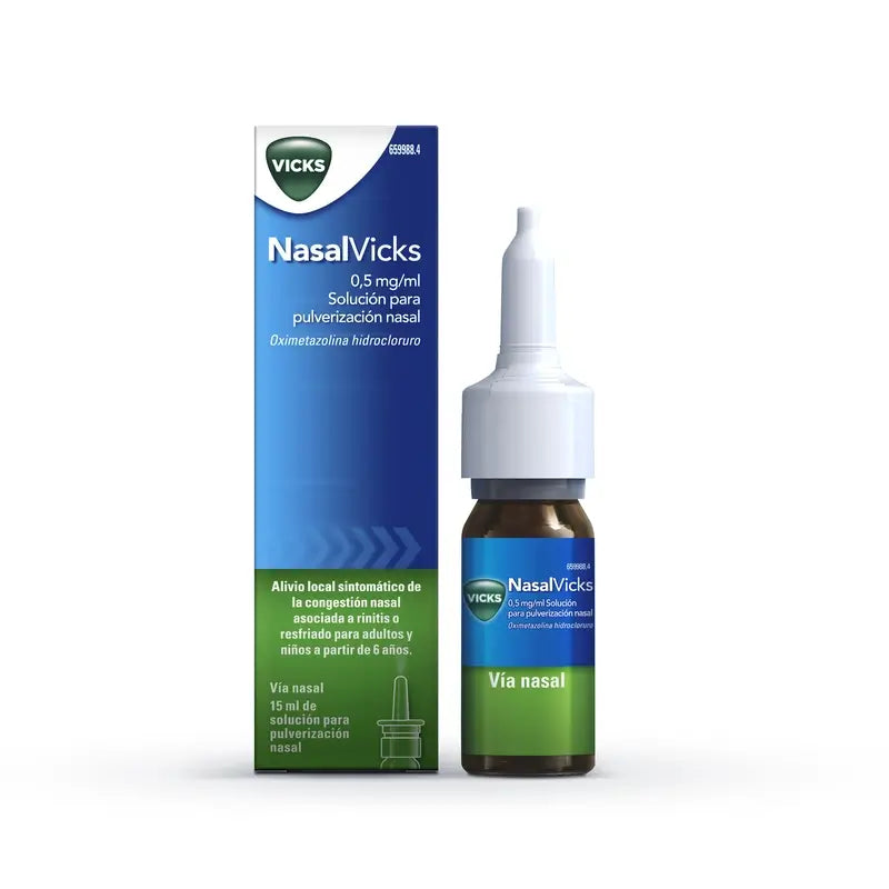 Nasalvicks 0,5 mg/ml Nébuliseur nasal, 15 ml