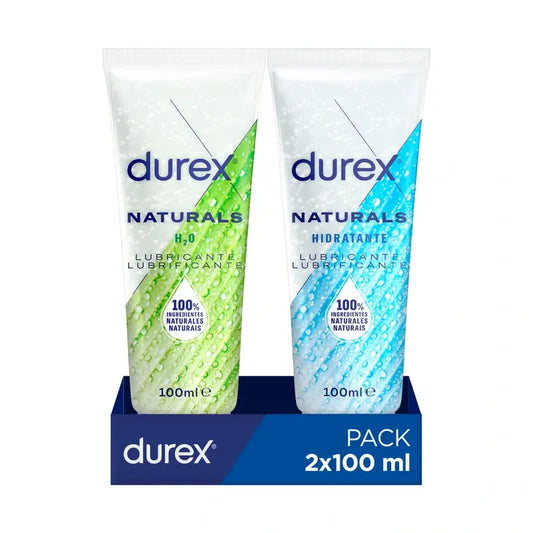 Durex Naturals Moisturising 100 ml + Naturals H2O 100 ml-Lubrifiant