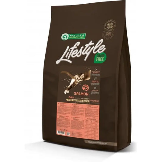 Natures Protection Lifestyle Sans Grains Pour Chats Castrés Saumon Krill, 1,5Kg