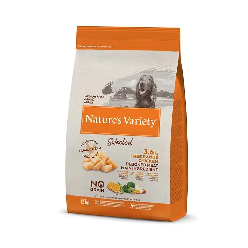 Nature's Variety Canine Adult Selected Md/Mx Chicken 12Kg, nourriture pour chien