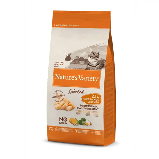 Nature's Variety Feline Adult Steril Chicken 7Kg.
