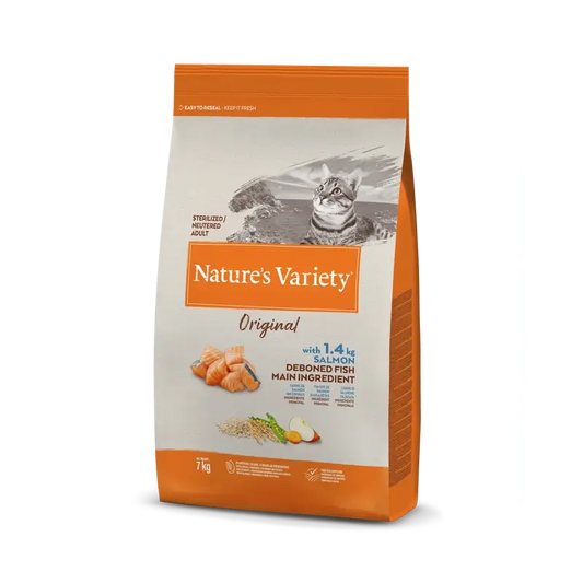Nature's Variety Original Feline Adult Saumon stérilisé, 7 kg, croquettes pour chat