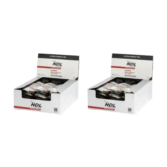 Ndl Pro-Health Gel Energétique Caféiné Goût Cola, Pack 12X60 Gr, 2 Unités