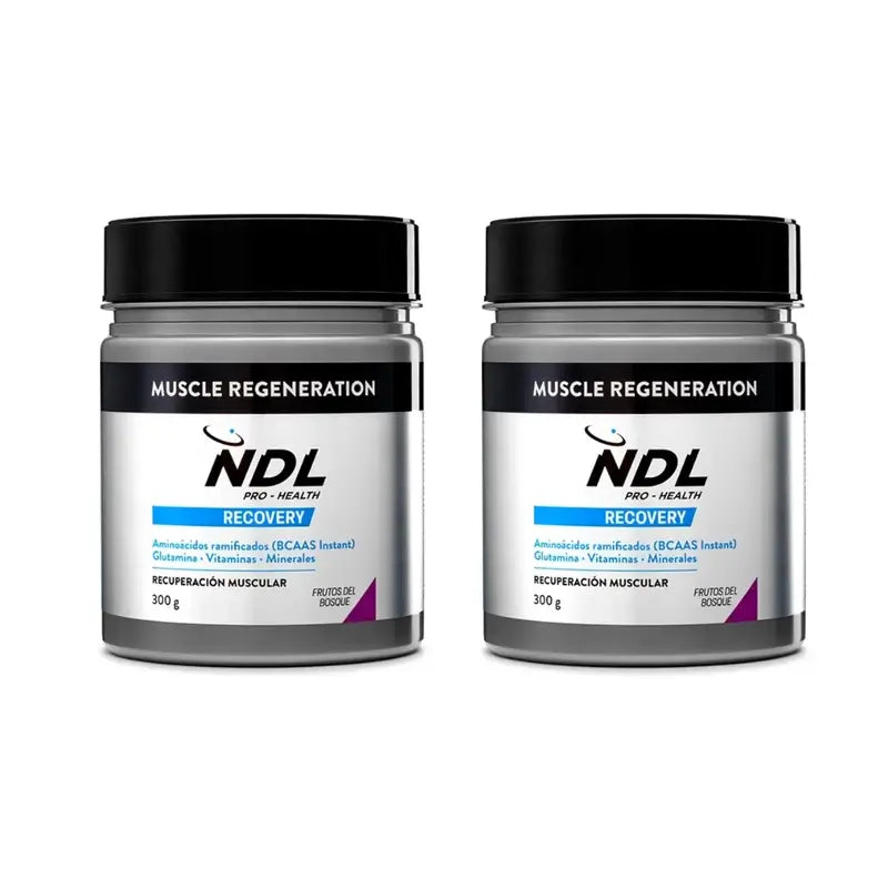 Ndl Pro-Health Muscle Regeneration, Bcaa 2:1:1, Glutamine, Forest Fruits Powder, 2X300 Grammes