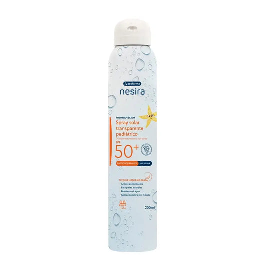 Nesira Spray solaire transparent pour enfants SPF50+, 200 ml