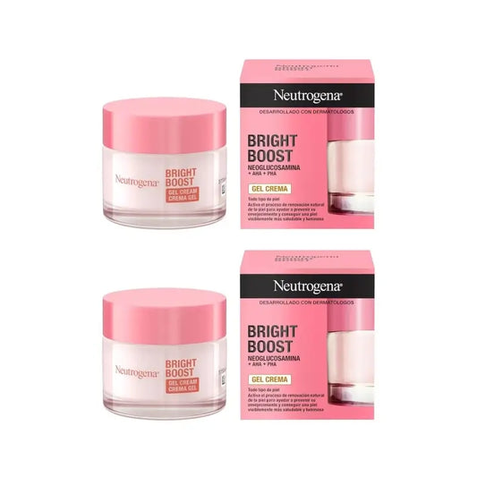 Neutrogena Bright Boost Crème hydratante anti-âge pour le visage, 2X50 ml