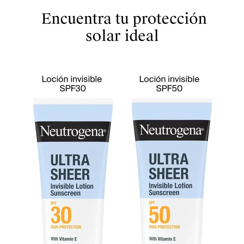 Neutrogena Ultra Sheer Moisturising Invisible Lotion Spf50, 200 ml