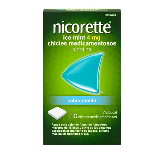 Nicorette Ice Mint 4 mg 30 gommes à mâcher