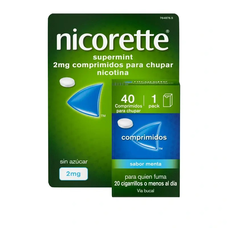 Nicorette® Supermint 2 mg, 40 tablets