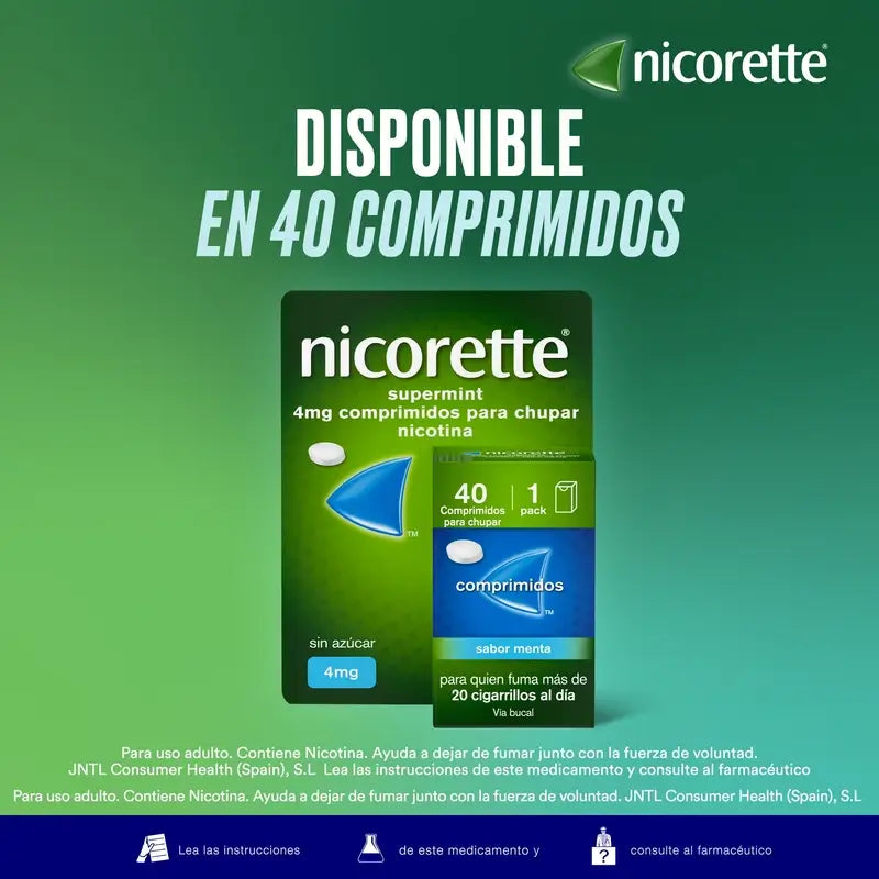 Nicorette® Supermint 4 mg , 40 comprimés