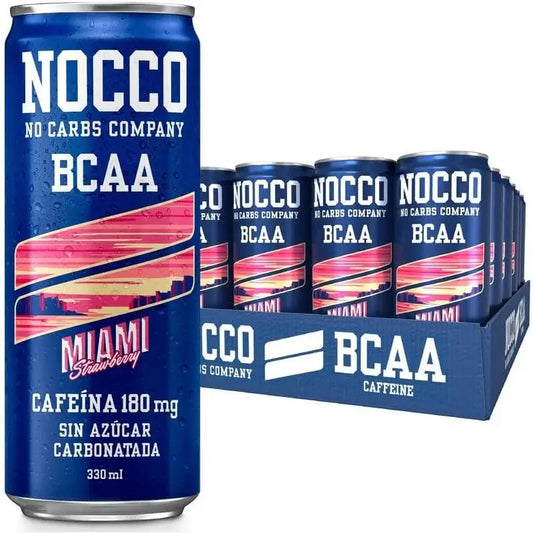 Nocco Pack Bcaa Miami Strawberry, 12 pcs x 330 ml