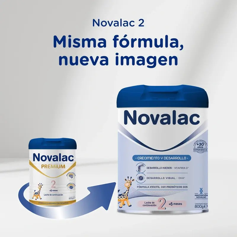 Novalac 2 Lait, paquet de 6X800 Gr.