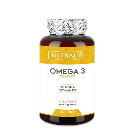Nutalie Omega 3 Complex 2000mg EPA DHA avec Vitamine E + D, 60 Capsules