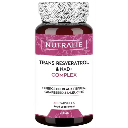 Nutralie Trans Resveratrol & Nad+ Complex With Quercetin + Piperine, 60 gélules