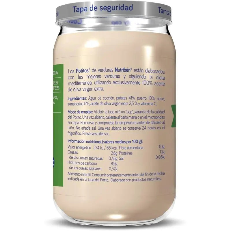 Nutriben Potito Crème de pommes de terre Crème de poireaux Carotte 235 g