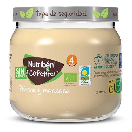 Aliments pour bébés Nutriben à la banane et à la pomme, 120 g