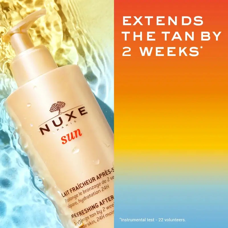 Nuxe Sun Refreshing Lait après-soleil rafraîchissant pour le visage et le corps, 400ml