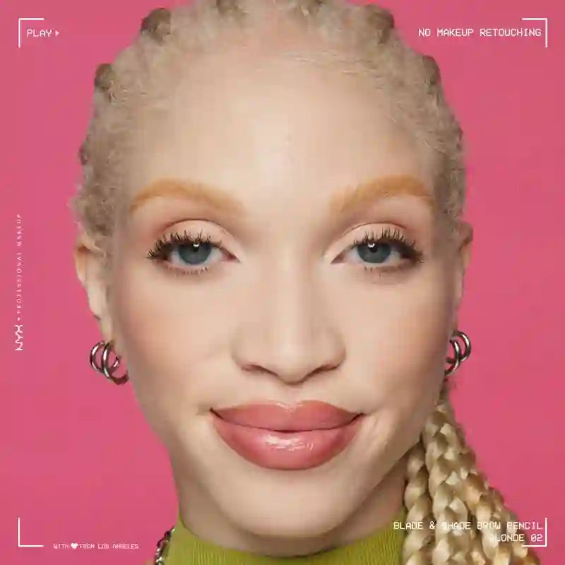 Nyx Blade & Shade Crayon à sourcils à double pointe, Blonde 02 , 0,06 gr