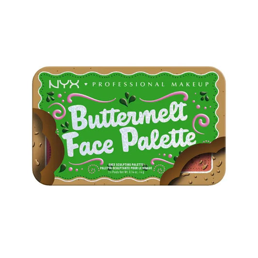 Nyx Buttermelt Face Palette Bronzing Powder , 3x4 gr