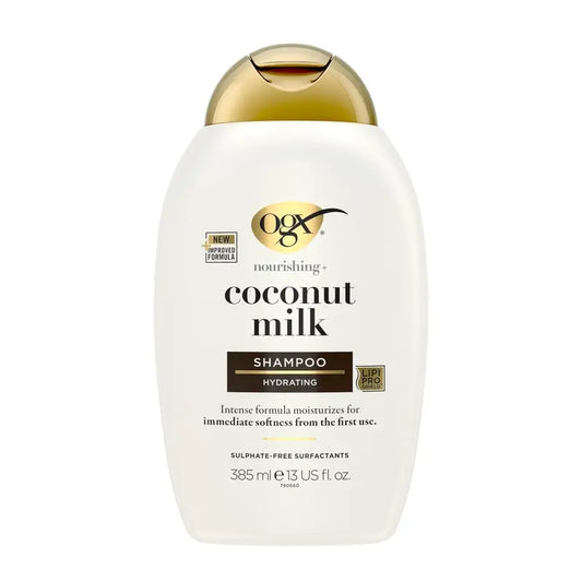 OGX Shampooing au lait de coco, cheveux secs, 385 ml