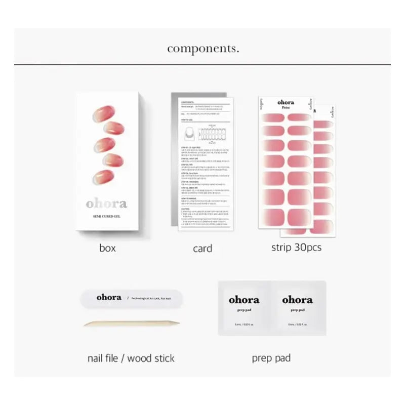 Ohora Gel Nails - Basic Nails No.1, 30 unités