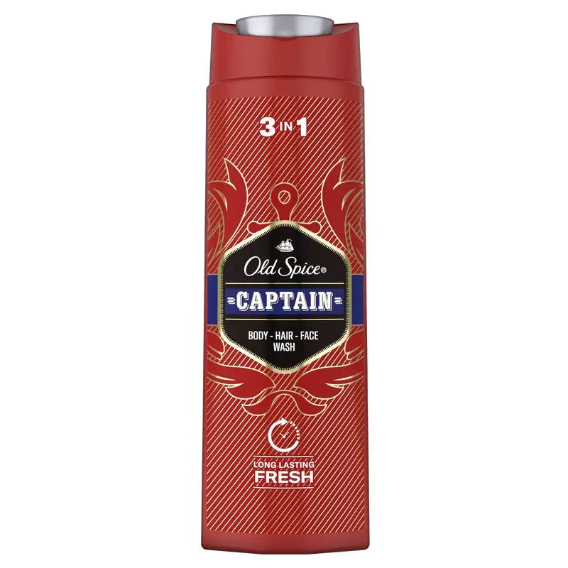 Old Spice Captain 2 In 1 Shampooing et Gel Douche 400Ml