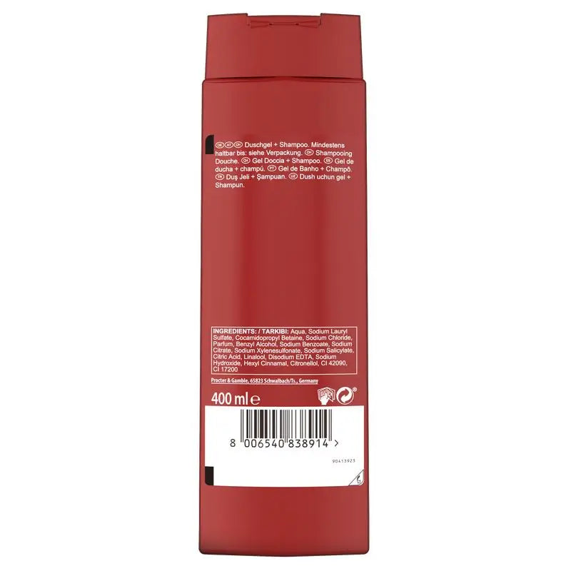 Old Spice Captain 2 In 1 Shampooing et Gel Douche 400Ml