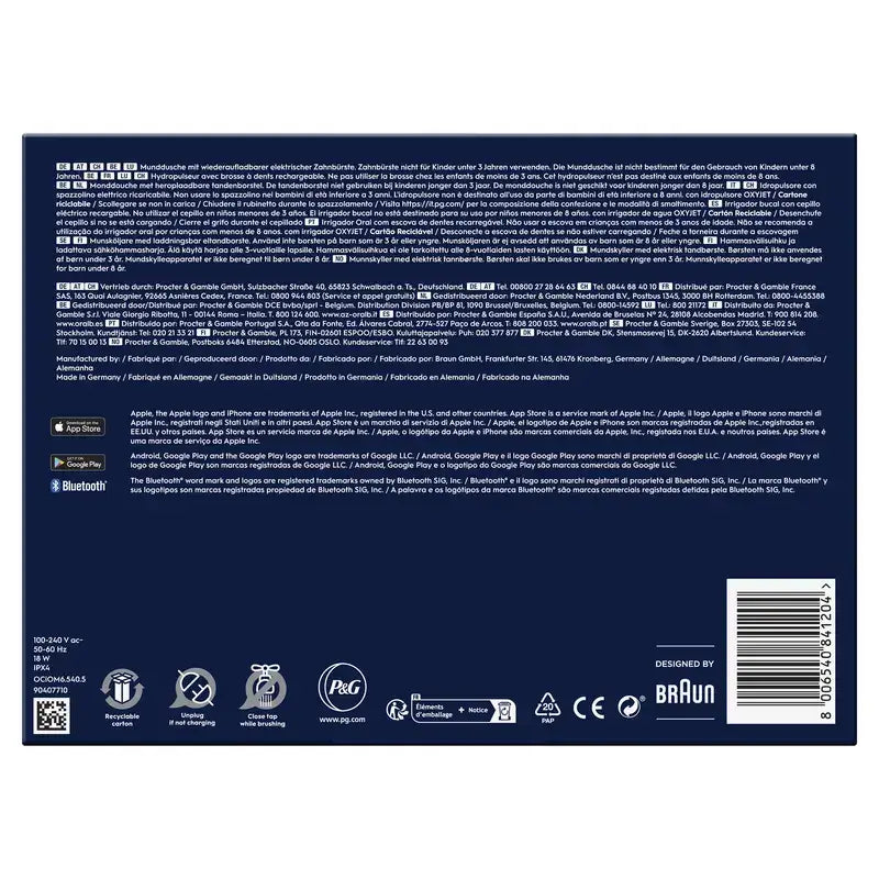 Centre dentaire Oral-B Braun avec irrigateur et brosse à dents électrique Oral-B Io6