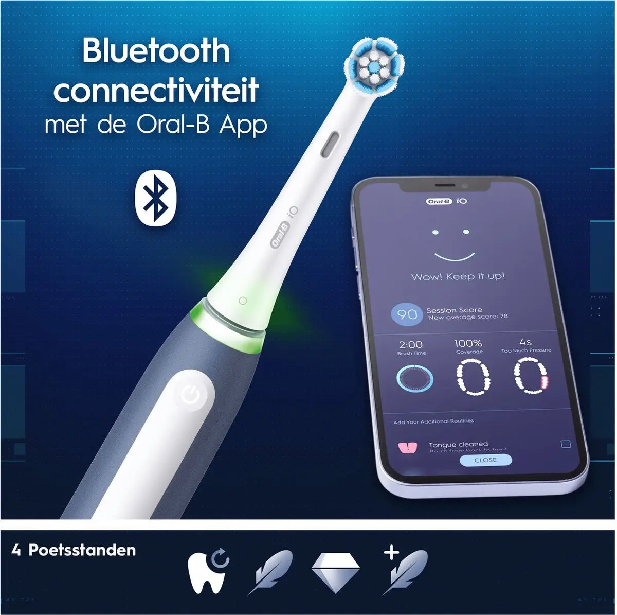 Oral-B Braun Brosse à dents électrique iO4 My Way Bleu