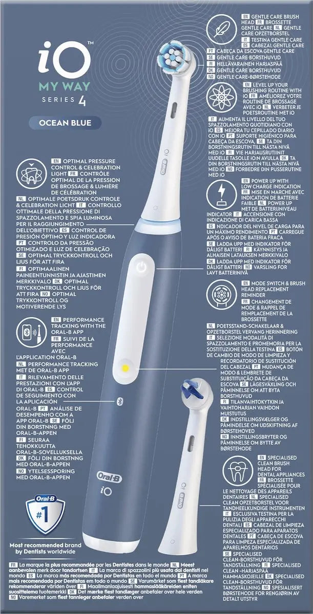 Oral-B Braun Brosse à dents électrique iO4 My Way Bleu