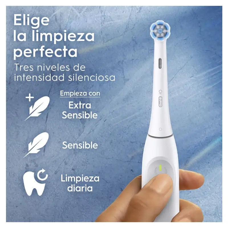 Brosse à dents électrique Oral B Braun Io2 White, 2 têtes de brossage, 1 paquet